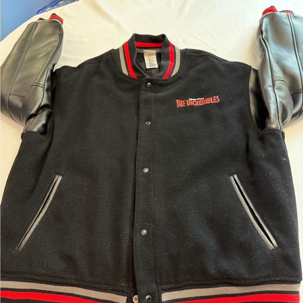 Vtg Disney Store Pixar The Incredibles Letterman Varsity Style Jacket Mens Sz XL - Picture 9 of 14